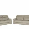 Zetel Mohawk 2,5+2-zit - leder - grijs met relax