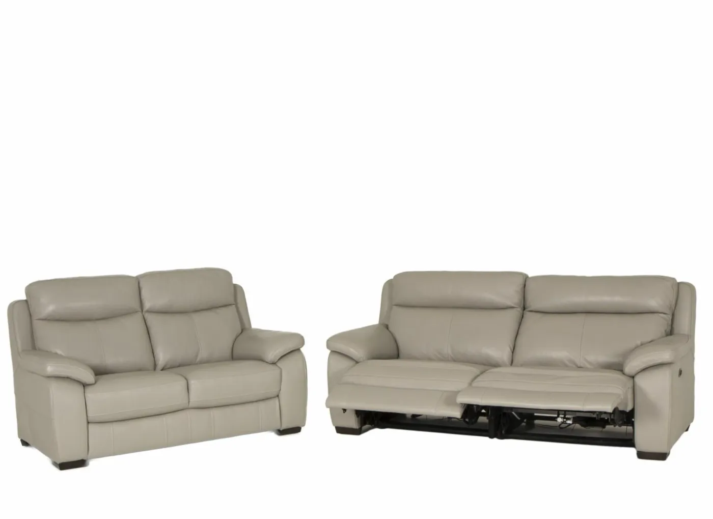 Zetel Mohawk 2,5+2-zit - leder - grijs met relax