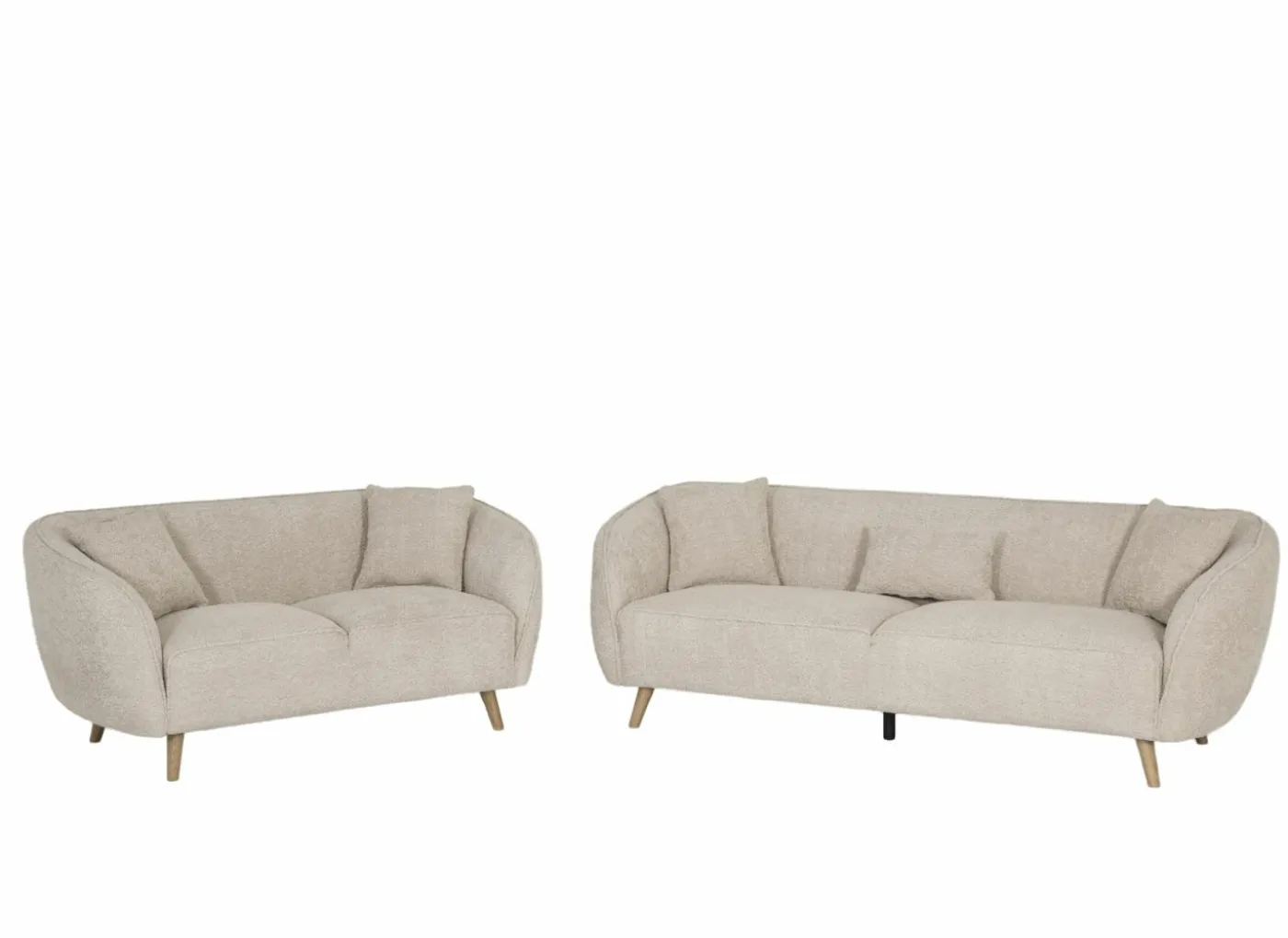 Zetel Momo 3-zit - stof - beige