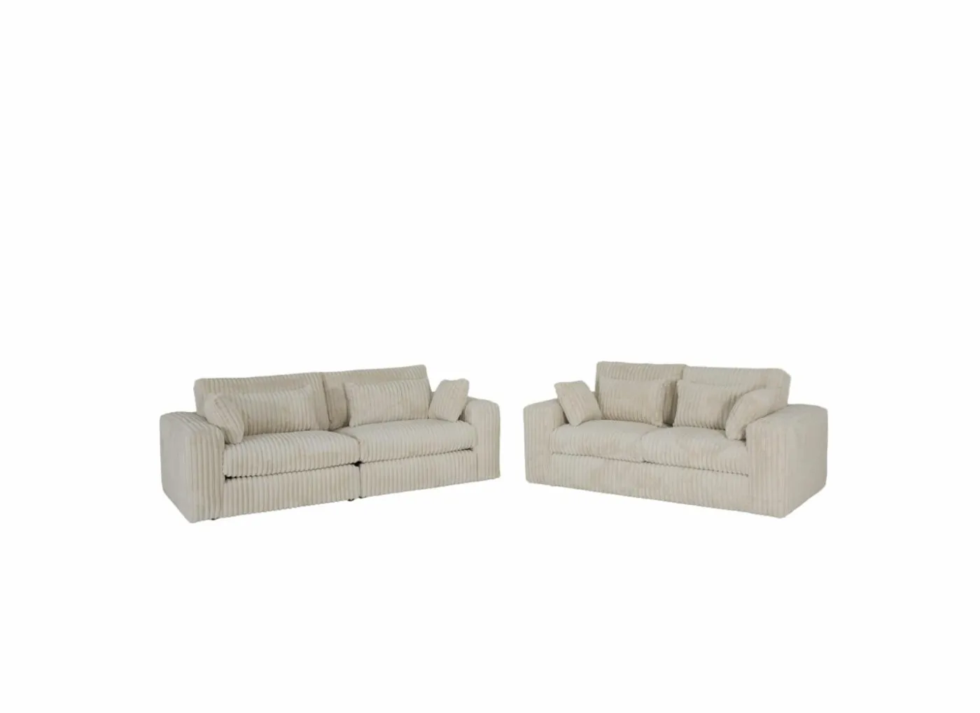 Zetel Monize 3+2-zit - stof - ecru