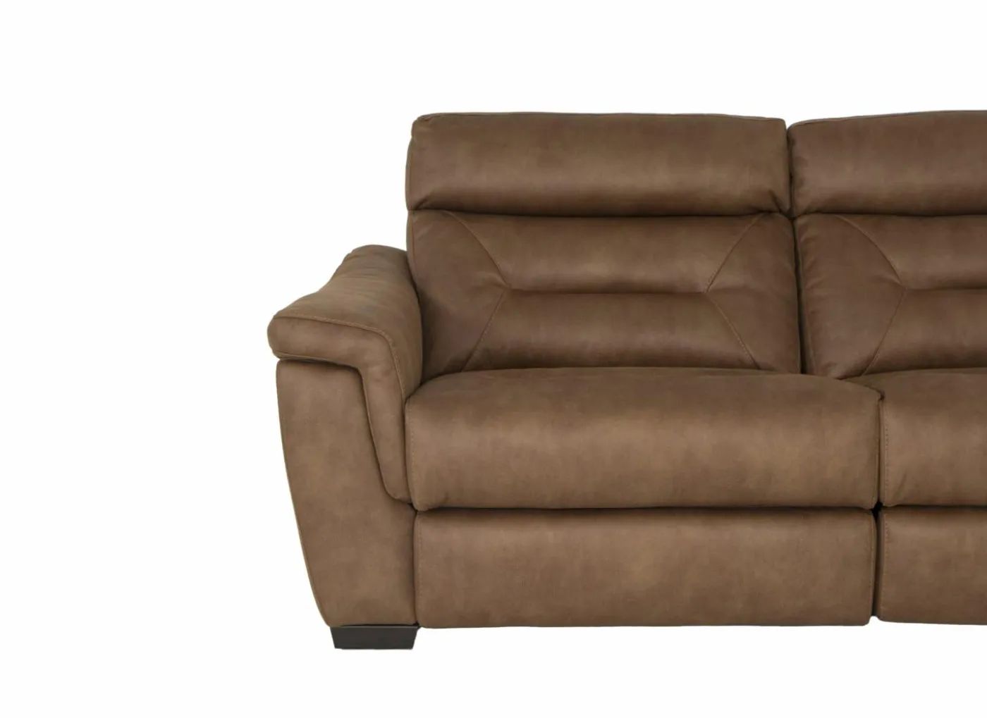 Zetel Notch 2,5+2-zit - stof - cognac met relax