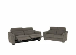 Zetel Notch 2,5+2-zit - stof - donkergrijs met relax