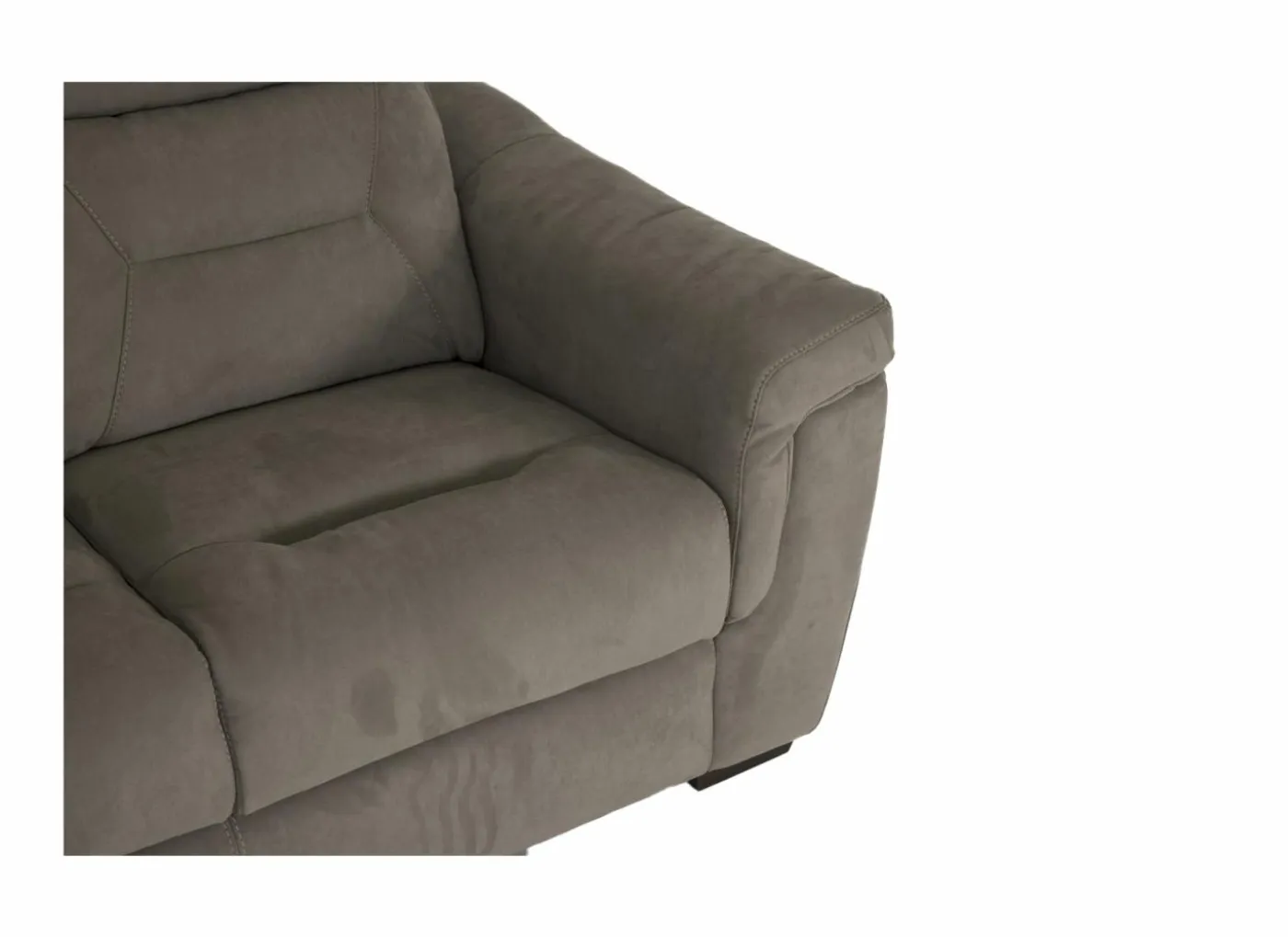 Zetel Notch 2,5+2-zit - stof - donkergrijs met relax