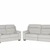 Zetel Olympe 2,5+2-zit - leder - beige met relax