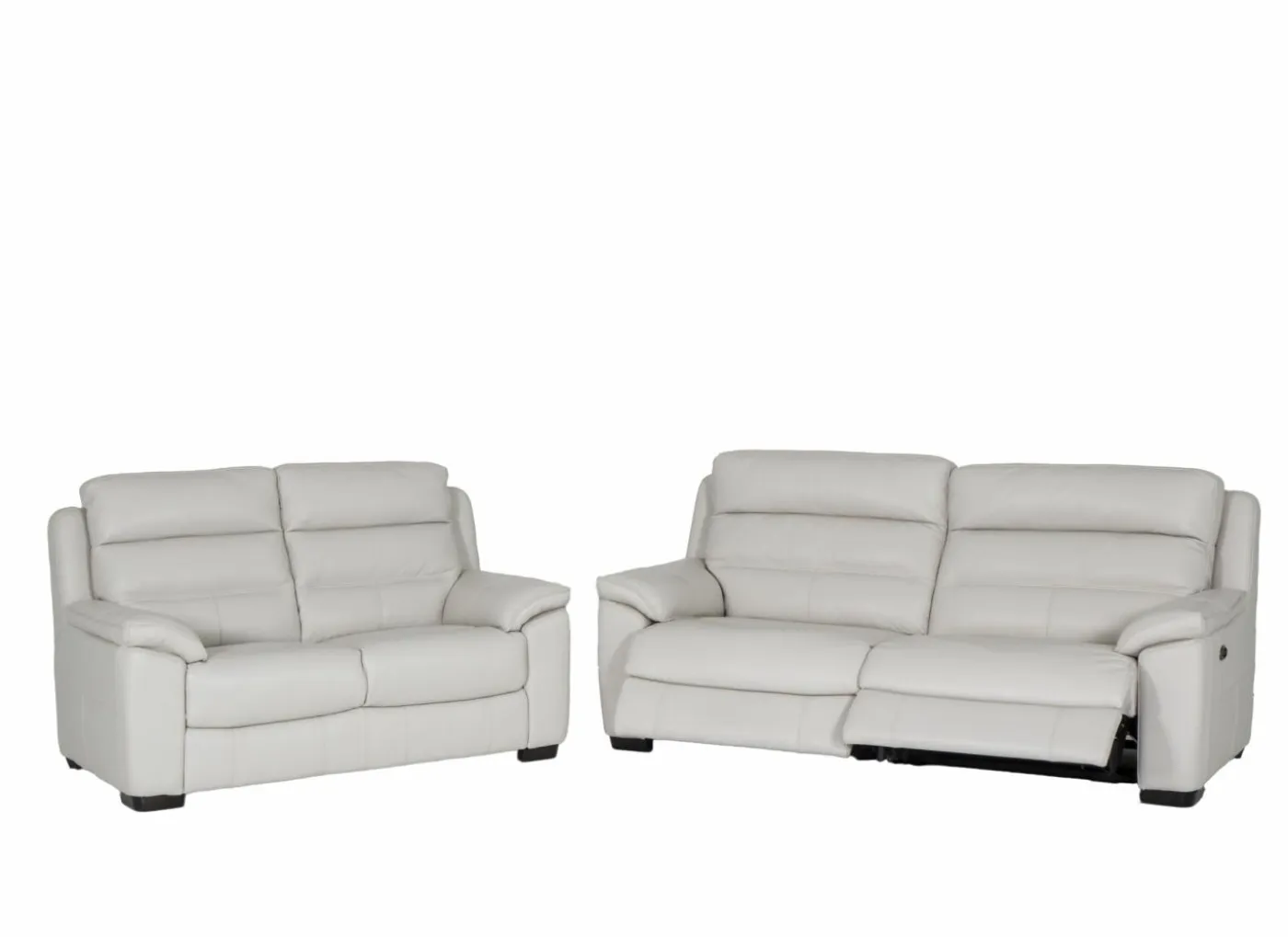 Zetel Olympe 2,5+2-zit - leder - beige met relax