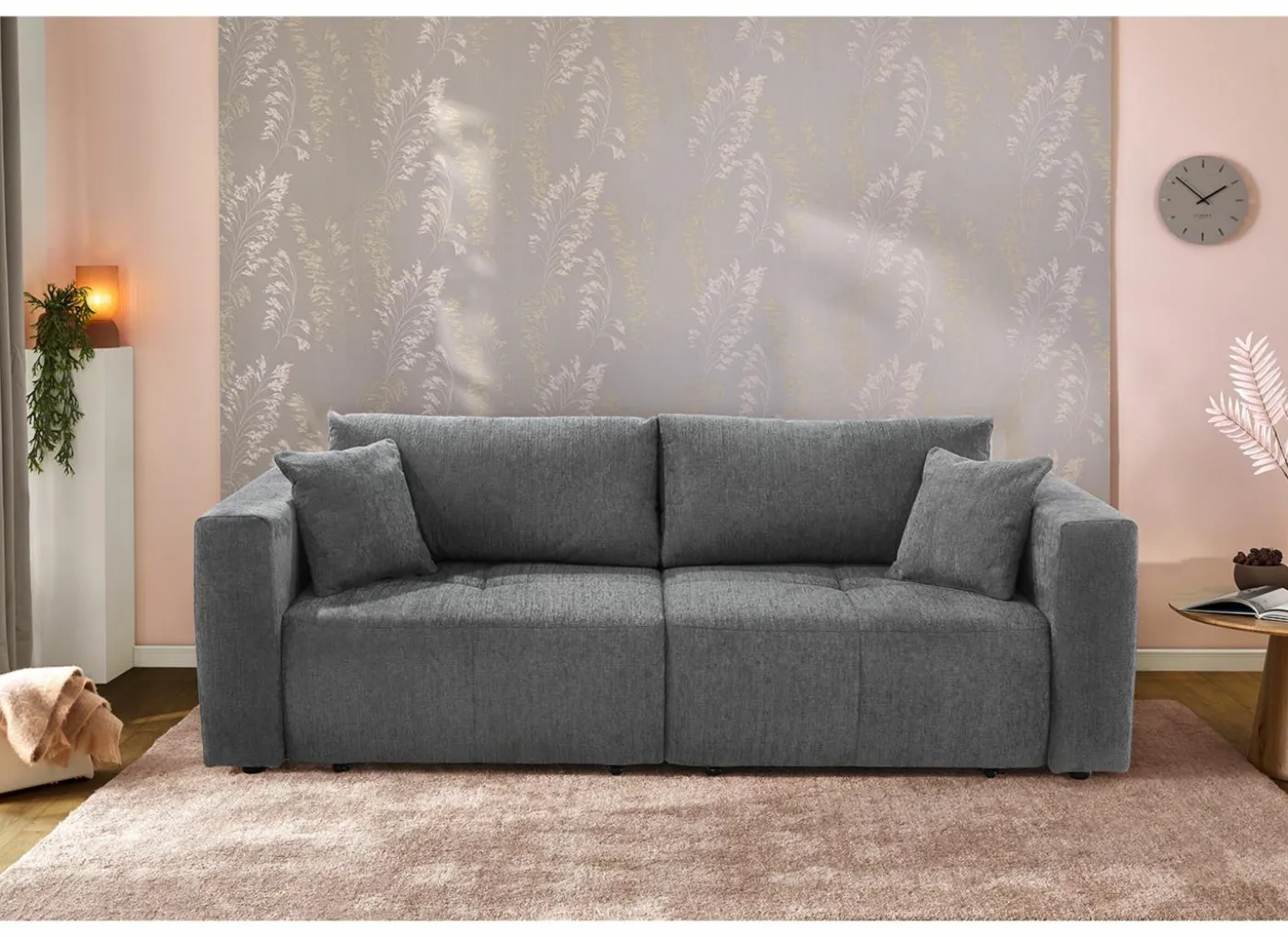 Zetel Relax Bigsofa 4-zit - stof - chenil middengrijs