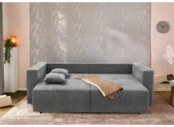 Zetel Relax Bigsofa 4-zit - stof - chenil middengrijs