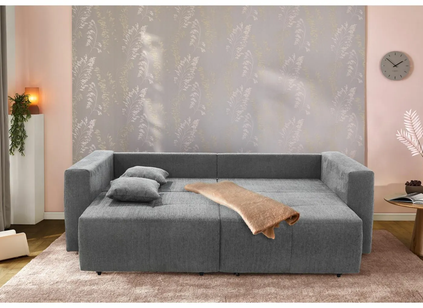 Zetel Relax Bigsofa 4-zit - stof - chenil middengrijs