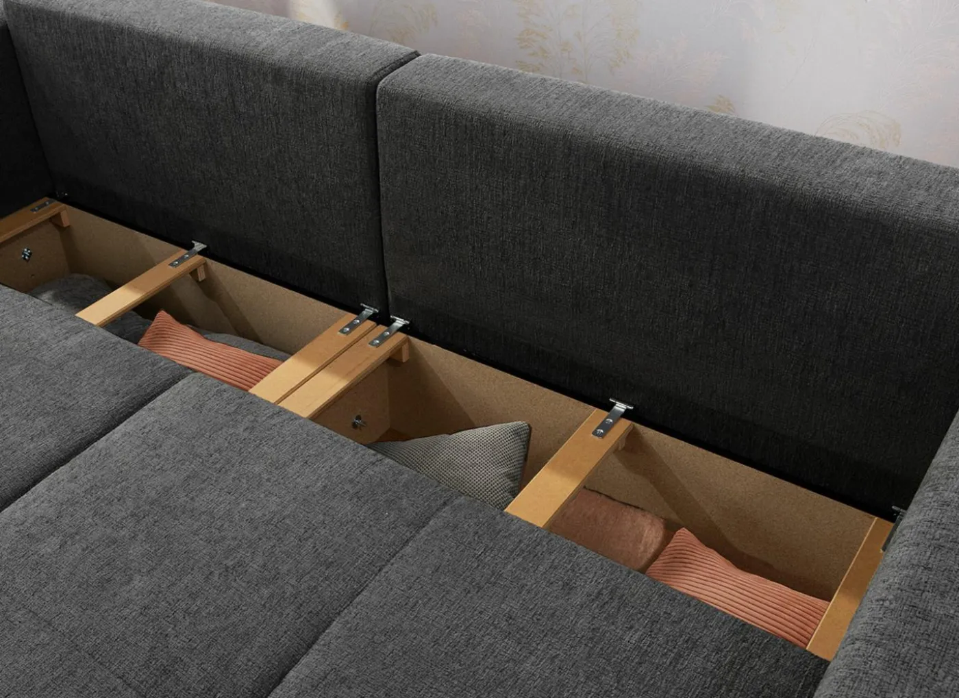 Zetel Relax Bigsofa 4-zit - stof - chenil antraciet