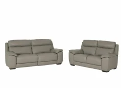 Zetel Singer 2,5+2-zit - leder - taupe