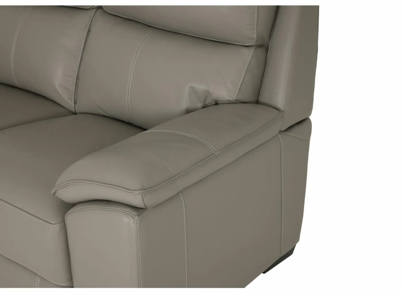 Zetel Singer 2,5+2-zit - leder - taupe met relax