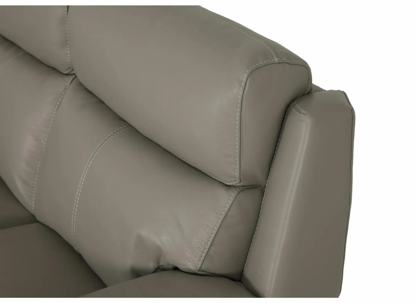 Zetel Singer 2,5+2-zit - leder - taupe met relax