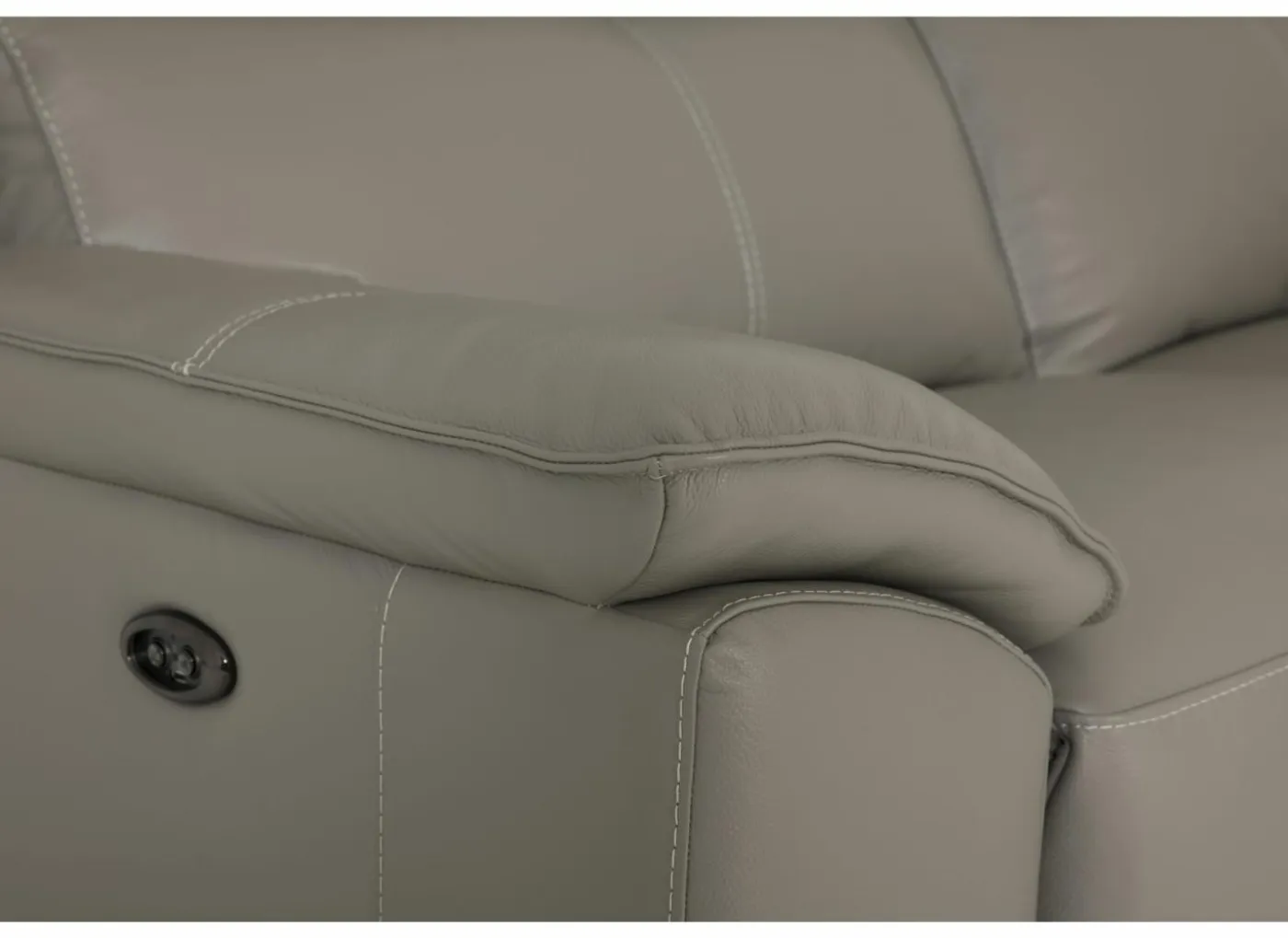 Zetel Singer 2,5+2-zit - leder - taupe met relax