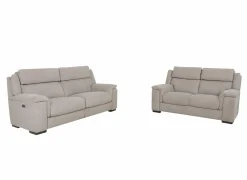 Zetel Still 2,5+2-zit - stof - silver grey met relax