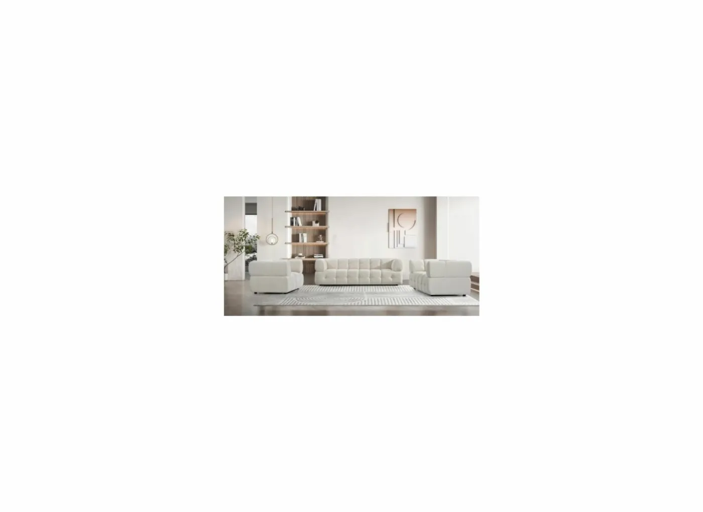 Zetel Tortuga 1-zit - stof - beige