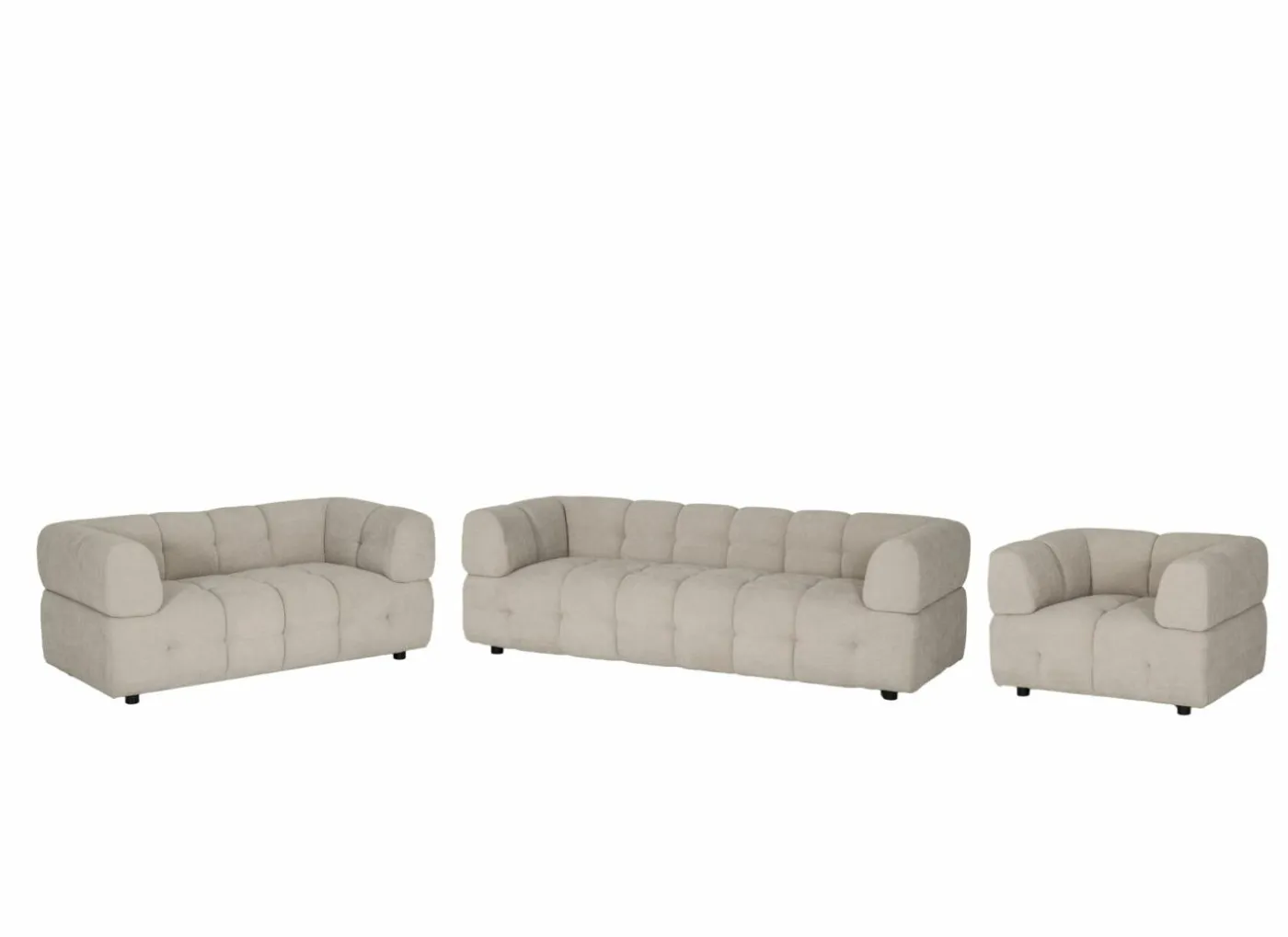 Zetel Tortuga 2-zit - stof - beige