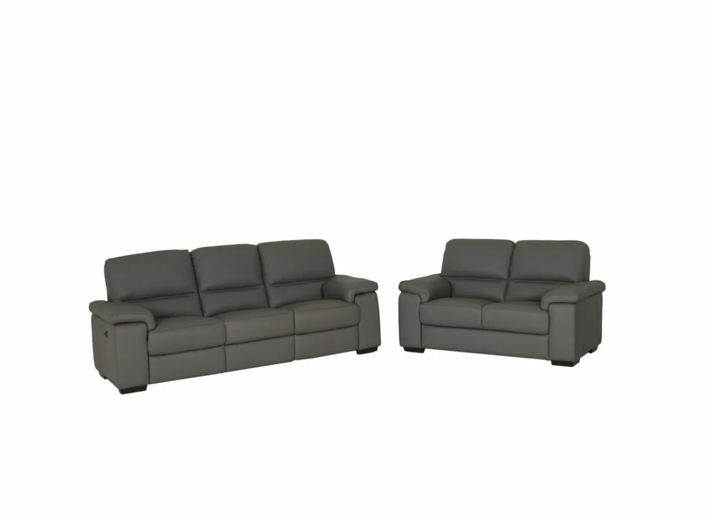 Zetel Tributo 3+2-zit - leder - elephant royal met relax