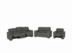 Zetel Tributo 3+2+1-zit - leder - elephant royal met relax