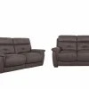 Zetel Twitch 2,5+2-zit - stof - grijs