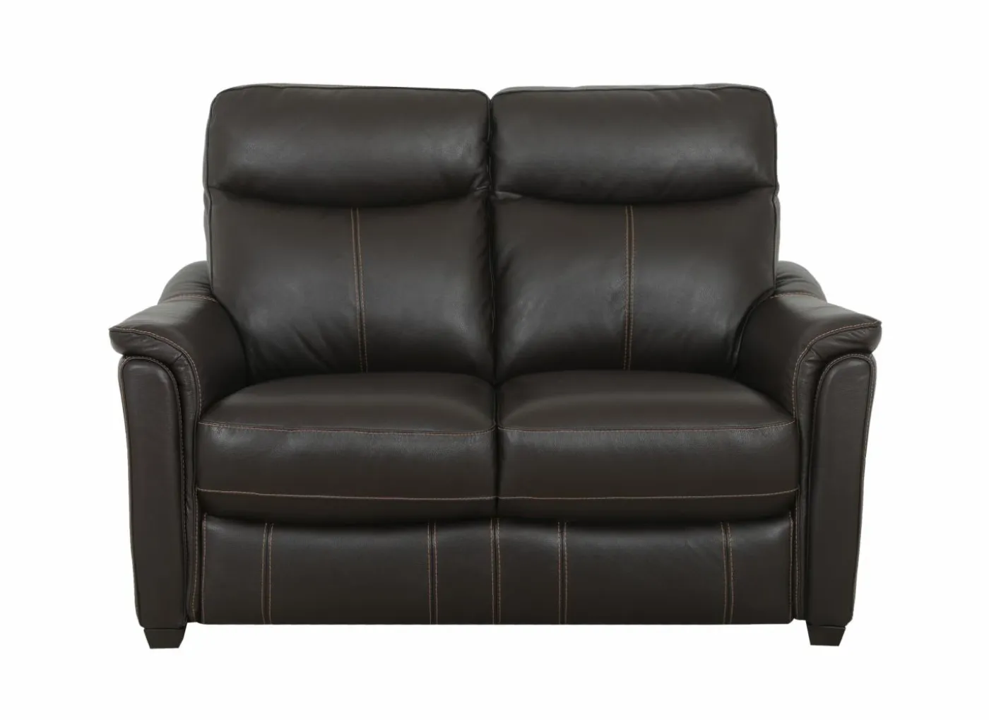 Zetel Wise 2-zit - leder - walnut