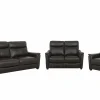 Zetel Wise 2,5+2+1-zit - leder - walnut