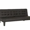 Zetelbed Molina 1 persoon - 180x90cm - lederlook - zwart