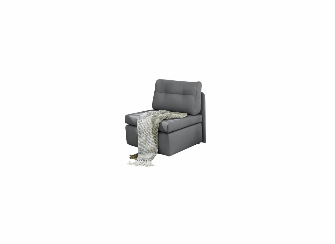 Zetelbed Tunis 1 persoons - 85x82cm - stof - donkergrijs
