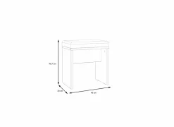 Zitbank Dalate 45x30x49cm - decor - kastanje eik & mat zwart