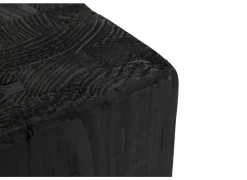 Zuil Qubit 20x20x20cm - gerecycleerd den massief - zwart