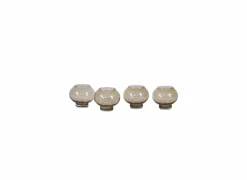 Windlicht H10cm - glas - mocha set van 4